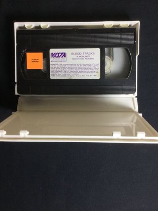 Blood Tracks 1985 Very Rare Clam Shell Horror Slasher VHS Vista SEE STORE 4