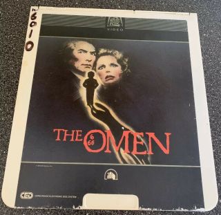 Vintage The Omen Movie Ced Selectavision Video Disc Rare Horror