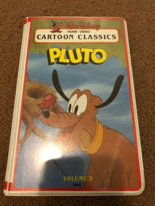 Disney - Cartoon Classics: Pluto Vol 2 Vhs (white Clam Shell) Rare/htf