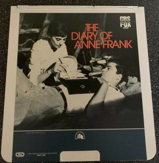 Vintage The Diary Of Anne Frank Movie Ced Selectavision Video Disc Rare