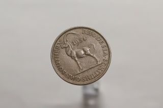 Southern Rhodesia 2 Shillings 1954 Very Rare B18 Z6021