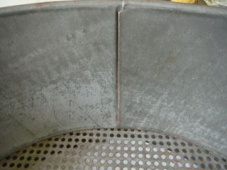 Antique Primitive Tin R H White & Co Boston Grain Sifter? Gold Pan? - VGC,  Rare 7