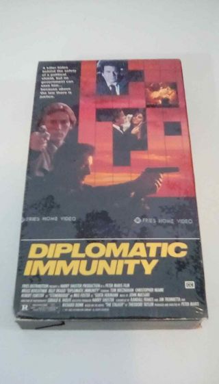 Diplomatic Immunity (vhs) Bruce Boxleitner Very Rare And Htf