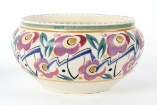 Poole Pottery Art Deco Rare Lt Pattern Bowl By Doris Marshall