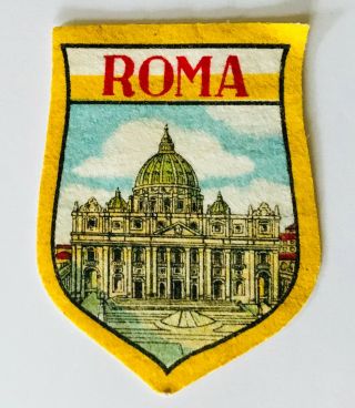 Roma Rome Souvenir Italy Patch Badge Rare Vintage (p16)