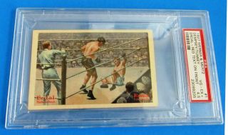 1927 Werner & Mertz 1 Dempsey / Tunney Erdal Red Text Front Psa 4.  5 Rare Boxing