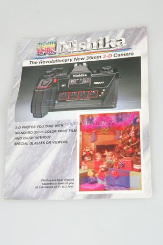 Rare 1989 Nishika 3 - D Advertising With Real 3d X - Mas Photo N8000 3d