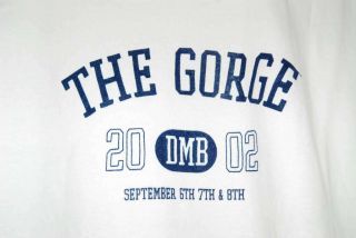 RARE Dave Matthews Band DMB The Gorge 2002 T - Shirt Large Bartender Leroi 2