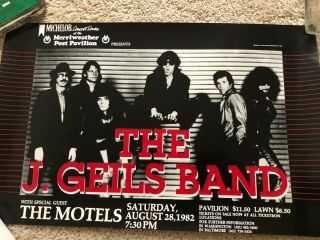 1982 J.  Geils Band,  Motels Concert Poster Merriweather Rare &
