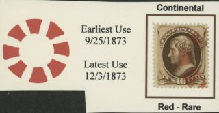 Mr Fancy Cancel 161 Fancy Cancel Cole Red Weiss Tr - W9 Reported In Red Very Rare