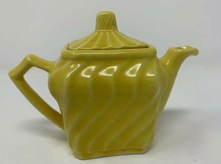 Rare Unknown? Shawnee Pottery Square Yellow Valencia Individual Teapot