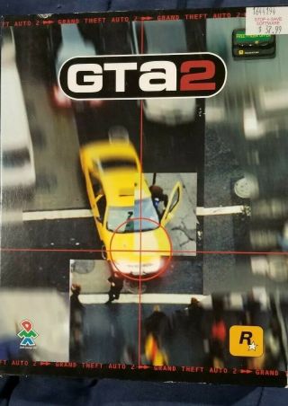 Rare,  Vintage - Grand Theft Auto 2 Pc Big Box Video Game.  Complete.