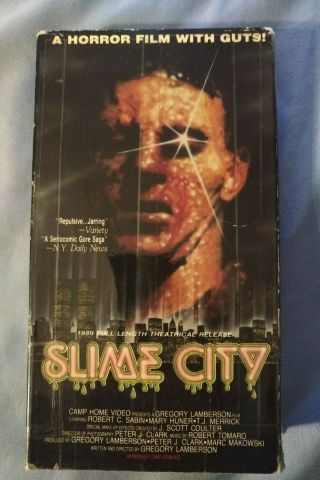 Slime City - Vhs 1988,  Rare Camp Video Label,  Horror