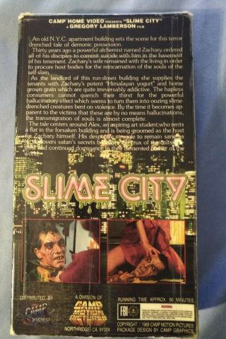 Slime City - VHS 1988,  RARE Camp Video label,  horror 2