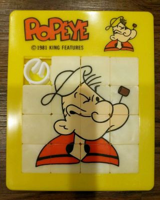 Rare Vintage 1981 Popeye Plastic Game Puzzle King Features