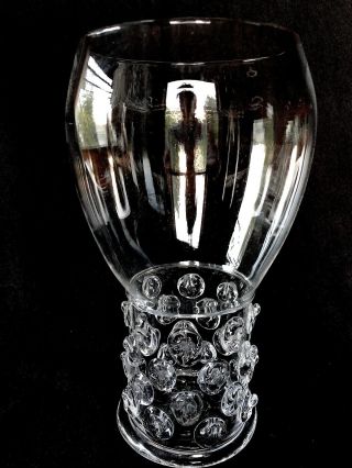 Juliska Florence Vase Rare Collectible Signed Studio Glass Hand Made Mouth Blown