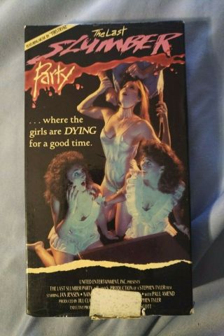 The Last Slumber Party - Vhs 1988,  Rare United Home Video Label,  Horror