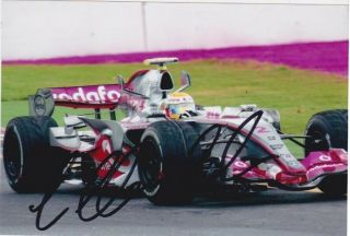 Very Rare Lewis Hamilton Early Signed F1 Photo - Pre Season Mclaren Mp4 - 22 2007