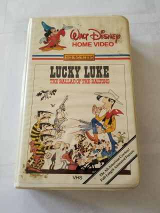 Walt Disney Lucky Luke The Ballad Of The Daltons Vhs 851vs White Clam Rare 1980s
