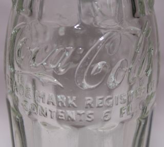 Rare/Vintage COCA - COLA / COKE Hobble Skirt BOTTLE - Clear 6 oz from Canada 1948 3
