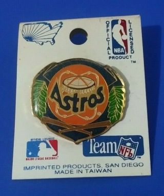 Vintage Mlb Houston Astros Throwback Classic Imprinted Products Enamel Pin Rare
