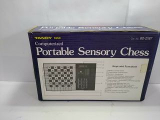 Rare Radio Shack 1650 Tandy Portable Sensory Chess Nmib