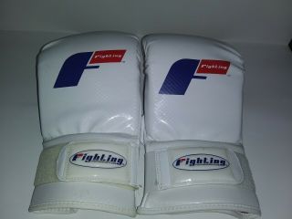 Fighting Sports (fightingsports.  com) Official Boxing Gloves - White - RARE SET 2