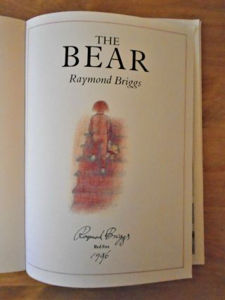 RARE SIGNED 1ST EDITION of THE BEAR by RAYMOND BRIGGS.  THE SNOWMAN.  FIRST.  PB. 2