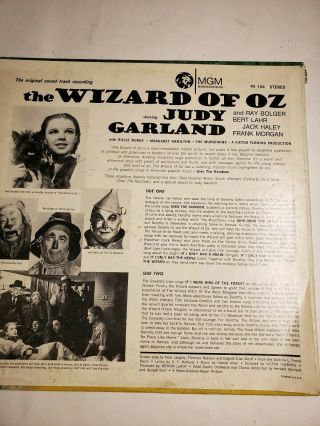 Rare The Wizard Of Oz LP (ES ' 69 release) Soundtrack & Cast - Judy Garland record 2