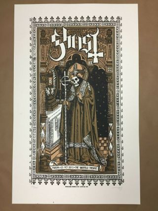 Ghost Bc Screen Printed Concert Poster 2015 Rare 62/200 Lil Tuffy 14.  5x23