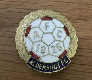 Aldershot F.  C - Rare Vintage Vs&t Vintage Enamel Badge/pin - Old
