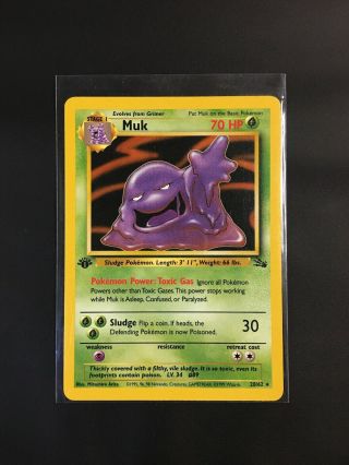 Pokémon Tcg - Muk 1st Edition - Fossil Set 28/64 Non Holo Rare
