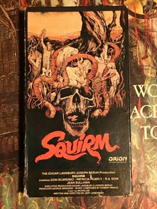 Squirm Vhs Rare Horror Vestron Video Don Scardino Night Of Crawling Terror