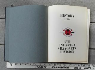 Rare 1967 US Army 7th Division History Book WWII Korea 31st 34th 17th Infantry 5