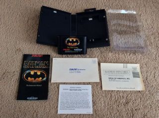 Batman: The Video Game (sega Genesis,  1990) Complete Cib Rare