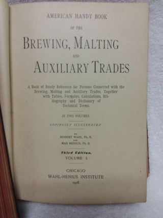 VARY RARE 1908 BREWING AND MALTING VOL 1 AND 2 AWESOME 2