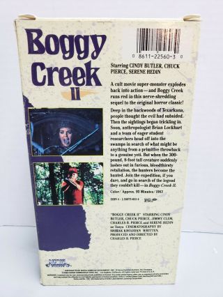 The Legend Of BOGGY CREEK 2 VHS - RARE OOP 2