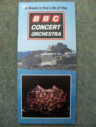 A Week In The Life Of The Bbc Concert Orchestra,  Rare 1980s Promotional Leaflet