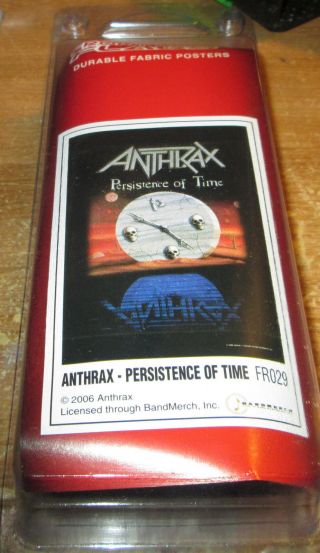 Anthrax Textile Poster Flag Rare Never Opened Persistence In Time