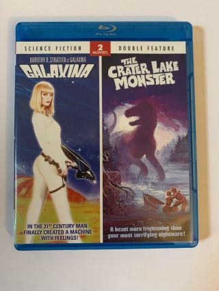 Galaxina / The Crater Lake Monster (blu - Ray Disc,  2011) Double Feature Oop Rare