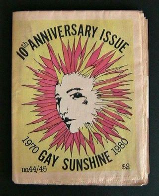 Vintage Gay Sunshine News 10th Anniversary No 44/45 1980 Lgbt Interest Rare