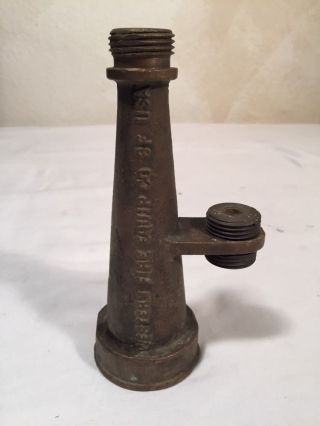 Vintage Western Fire Equipment Sf Usa No 14x570 Forester Brass Nozzle Rare