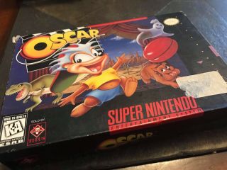Oscar (snes) Nintendo Cib Complete Box 1996 Titus Rare