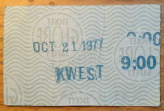 Ramones Whisky A Go Go October 21,  1977 Rare Punk Rock Ticket Stub