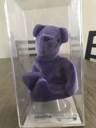 Rare Authenticated 1st Gen Ty Beanie Baby Old Face Teddy With Korean Tag