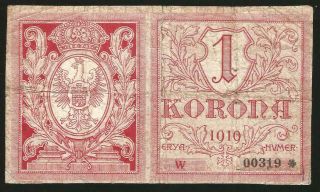 Poland Ukraine Lwow 1 Korona 1919 Rare