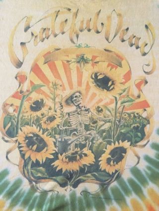 Vtg Rare Grateful Dead Concert T Shirt Garcia 94 Tour Sunflower Grower Art