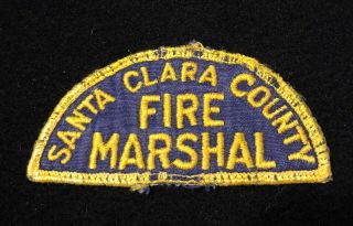 Santa Clara California County Fire Marshal Police Sheriff Patch - Very Old Rare