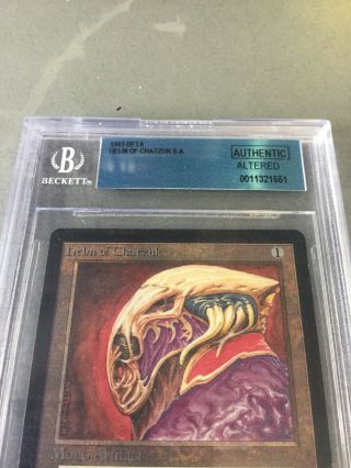1993 Magic The Gathering MTG Beta Helm Of Chatzuk R A BGS Authentic Altered 2