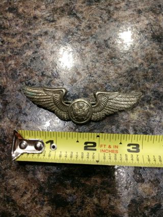 Rare Wwii Us Army Air Corps Crew Wings British Made Ludlow London Pin Back